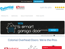 Tablet Screenshot of colonialoverheaddoor.com